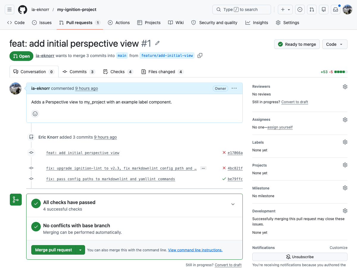 Pull Request Page